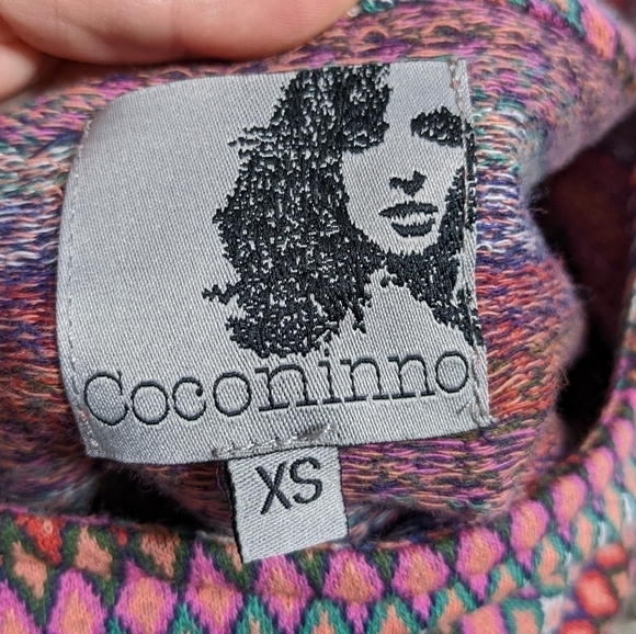 ✨3/$15 Coconinno pink diamond pattern knit skater dress XS - Picture 5 of 7